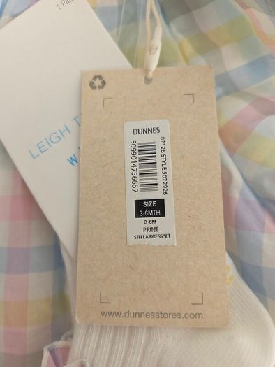 3-6m, With Tags LeighTucker Baby Dress with Frilly Socks