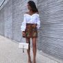 Zara Leather Embroidered Mini Skirt Image 9