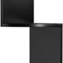 _Corner Shelf, 5 Level Hanging Shelf, Rack Zigzag Design, Bookcase, 20 x 20 x 127.5 cm, Black Image 4
