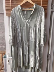 Olive Aztec Print Dress