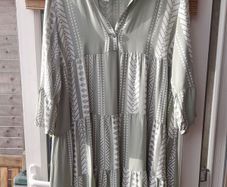 Olive Aztec Print Dress
