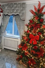 crushed velvet pelmet board & curtain set