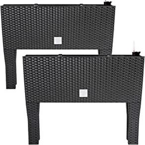 Raised Bed with Irrigation System 60 x 25 x 46 cm, 30 Litres, Set of  2