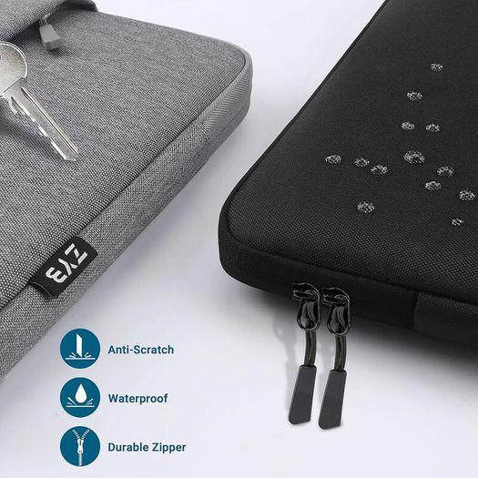 ZYB Waterproof Shockproof Laptop Sleeve 15.6 Inch Protective Case with Accessory Bag,Laptop Case 15.6 Inch for 15'' Notebook Lenovo ThinkPad IdeaPad HP Dell Acer ASUS Chromebook Mac Pro 16 15,Black