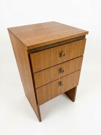 Vintage Retro Mid Century Teak Meredew Bedside Cabinet/Drawers