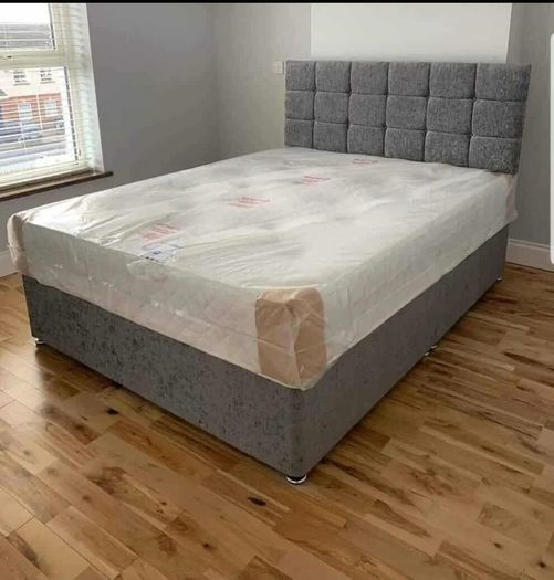 Double Bed And Mattress With Headboard