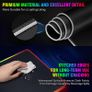 RGB Gaming Mouse Pad, XL Mouse Mat 800x300x5mm, 12 LED Light Modes, Large Mousepad with Premium Micro-Weave Surface, Non-Slip Mouse Mat, Keyboard and Mouse Pad for Desk, Gaming, Office Image 7