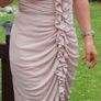H&M light pink, strapless ruffle front dress Image 5