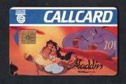 1994 Ireland 10 unit first Disney Callcard for the film Aladdin (Gemplus GEM1) Call Card Used. Telecom Eireann card number 1056