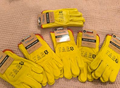 Warm leather work/Drivers gloves