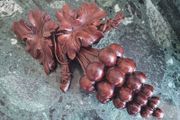 19th century Mahogany carving of summer fruits