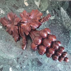 19th century Mahogany carving of summer fruits