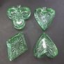 Vintage Glass Poker Table Ashtrays (in original box) Image 3