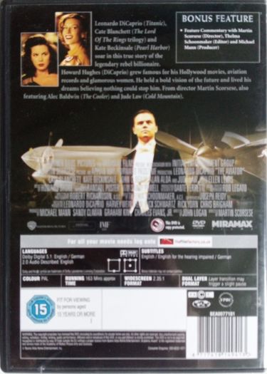 The Aviator (Martin Scorsese Film) [2004] Leonardo DiCaprio, Cate Blanchett, Kate Beckinsale, John C. Reilly, Alec Baldwin, Alan Alda & Jude Law [DVD Movie] Academy Award Winner