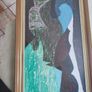 Lovely Expiations Artwork ((theme Of Water )) By Sizle Mahon,oil Painting On Canvas Framed With Glass Frame . Image 3