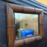 Vintage Bamboo Framed Mirror Image 3