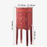Jewelry Cabinet Standing Wood Jewelry Storage Chest with 3 Drawers, Flip Top Mirror Image 4