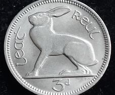 Ireland - 1966 - 3 Pence - Hare - UNC - KM.12a - [#2046]