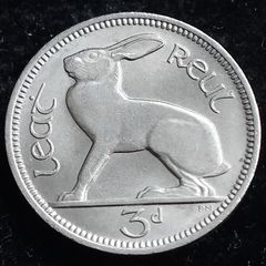 Ireland - 1966 - 3 Pence - Hare - UNC - KM.12a - [#2046]
