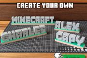 Customisable Minecraft name plate