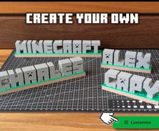 Customisable Minecraft name plate