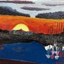 Howth harbour east pier sunset scene Image 2