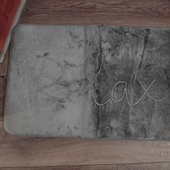 grey velvet bath mat new