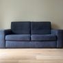 Natuzzi 2 Seater Couch Sofa Navy Fabric Excellent Condition Image 4