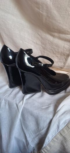 John Rocha Black Patent Shoes