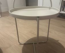 Small Metal Side Table with Handle