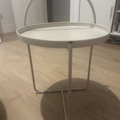 Small Metal Side Table with Handle