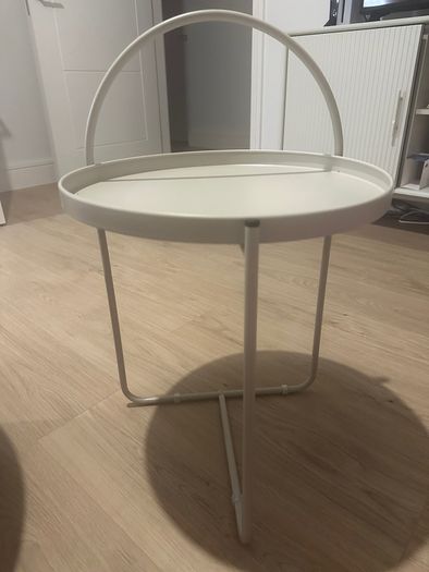 Small Metal Side Table with Handle