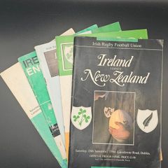 Ireland International Rugby Programmes - 1967 to 1991 - Lansdowne Road & Overseas Tour