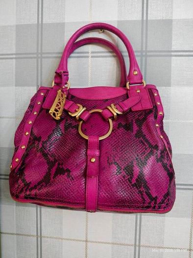 Rare vintage dkny Purple Snake Print Bag Y2K McBling Satchel