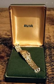 Vintage Avia Gold Plated Ladies Wristwatch.