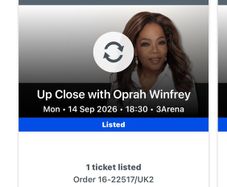 Oprah Tickets & carpark