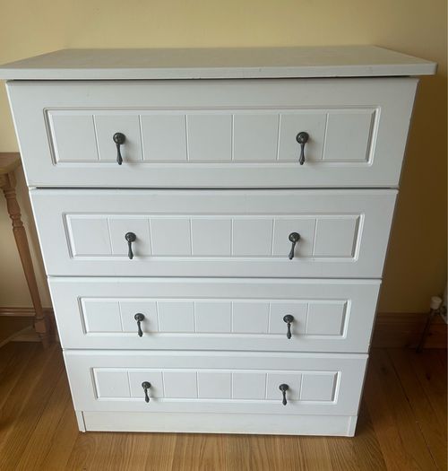 White 4 Door Chest of Drawers