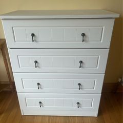 White 4 Door Chest of Drawers