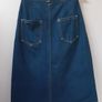vintage denim skirt 100% cotton Image 5