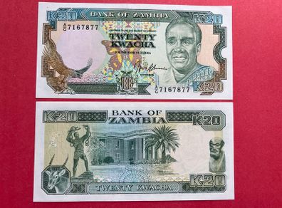 Zambia  20 Kwacha  1989    ( uncirculated )