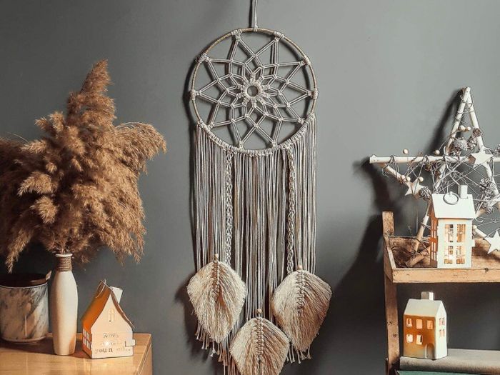 Dream Catchers for Bedroom-Macrame Woven Wall Hanging Handmade Dreamcatcher with Tassel (MULTIPLE STYLES)