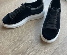 Alexander McQueen oversized velvet trainers  38 1/2 eu / 5.5 Uk
