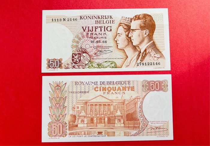 Belgium   50  Francs   1966.  PICK    139  ( Uncirculated )
