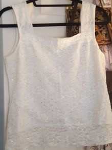 Sleeveless Off-white/cream Top