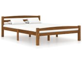 Bed Frame Honey Brown Solid Pinewood 120x200 cm