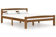 Bed Frame Honey Brown Solid Pinewood 120x200 cm