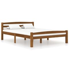Bed Frame Honey Brown Solid Pinewood 120x200 cm