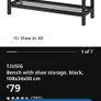 ikea tjusig shoe rack Image 3