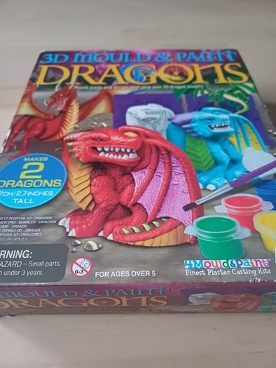 3D Mould & Paint Dragons Fantasy Arts & Crafts Kit NEW