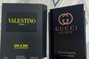 Valentino uomo born in Roma yellow dream and Gucci guilty perfume sample new